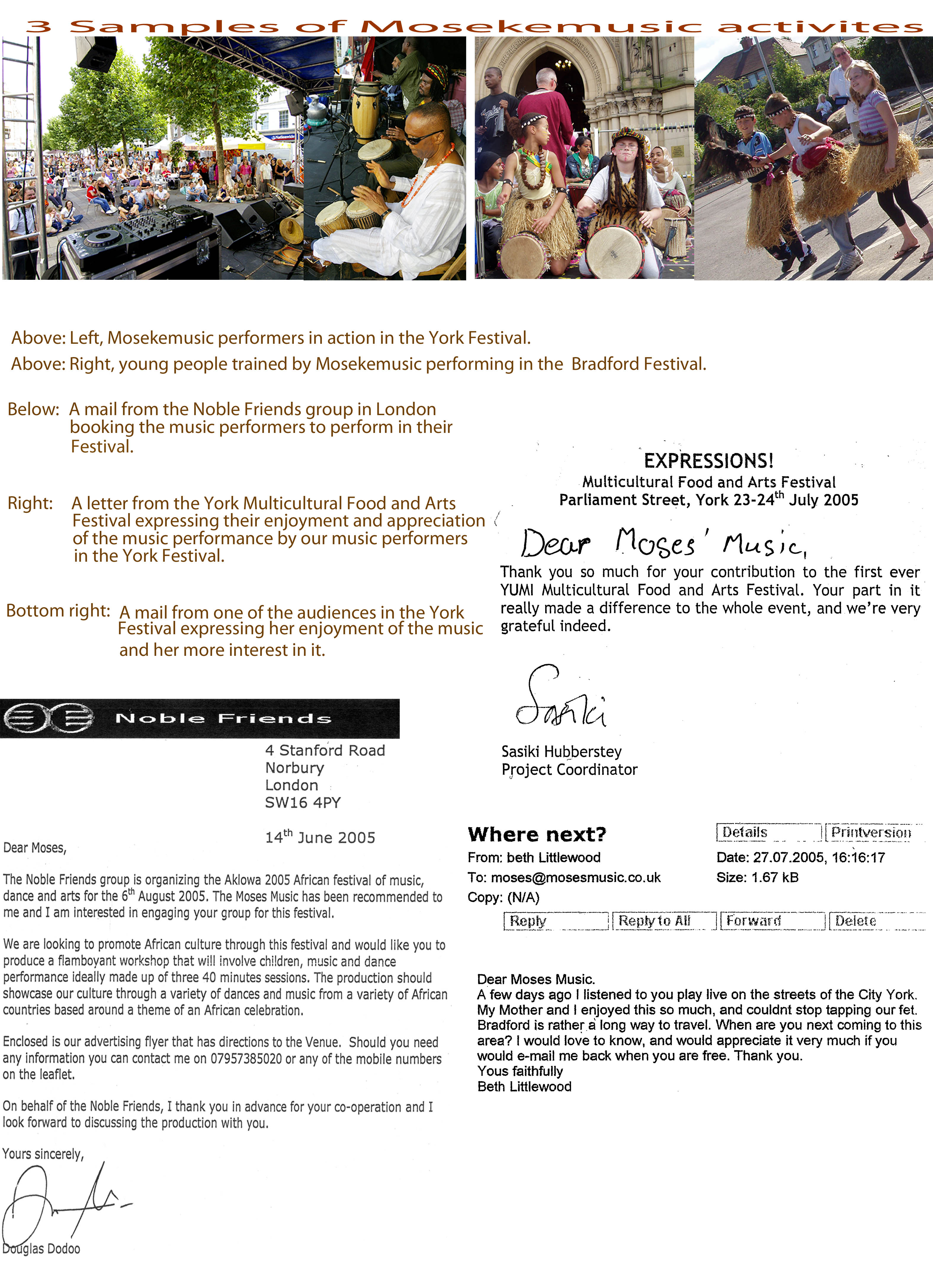 York festival moses ekebusi music